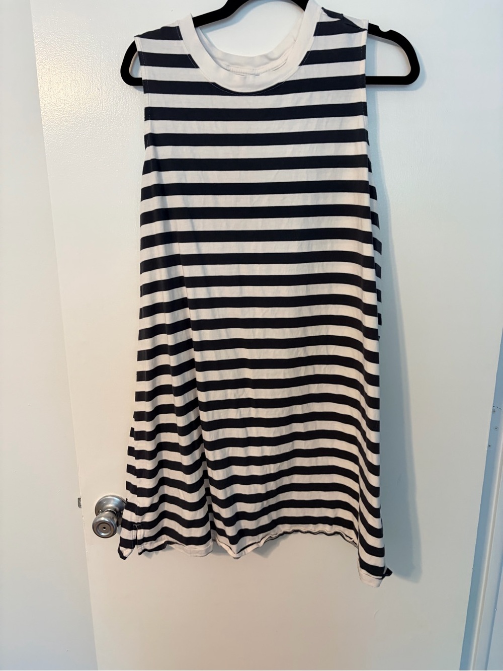 Old Navy XL Navy White Striped Sleeveless Swing Dress